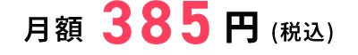 月額385円（税込）