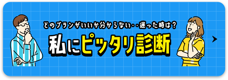 私にピッタリ診断 どのプランがいいか分からない･･そんなあなたにピッタリのプランをご案内します